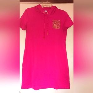 Calvin Klein Hoodie Dress Hot Pink Sz XL